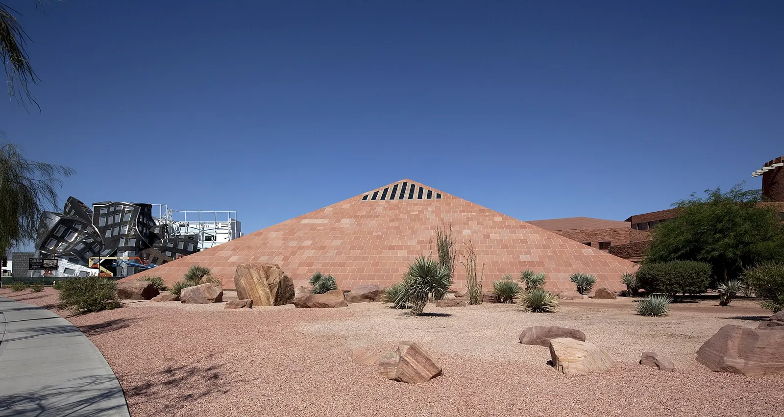 Pyramid-shaped building at the Clark County Government Center in Las Vegas