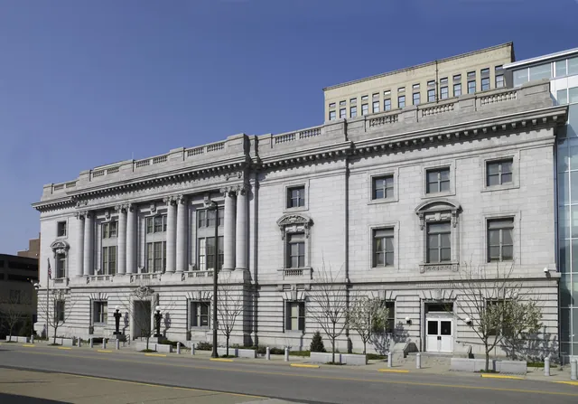 Historic federal courthouse building in Wheeling, West Virginia