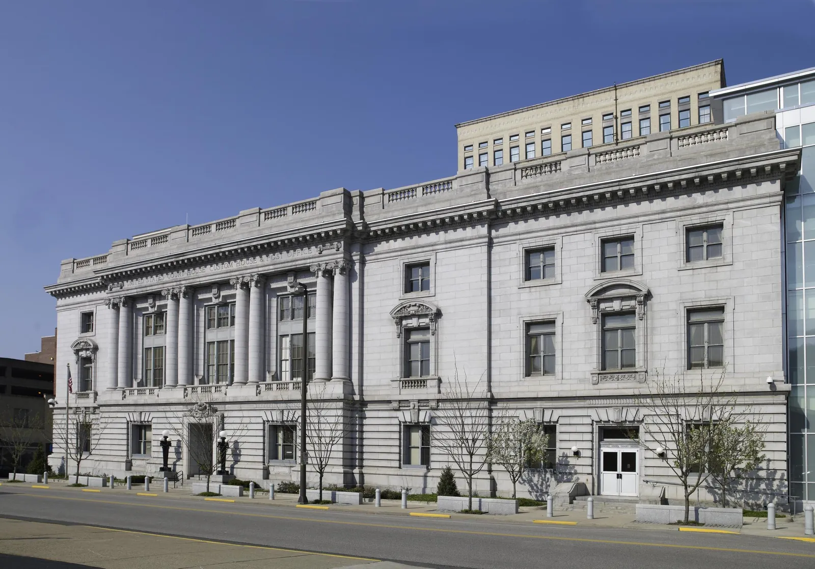 Historic federal courthouse building in Wheeling, West Virginia