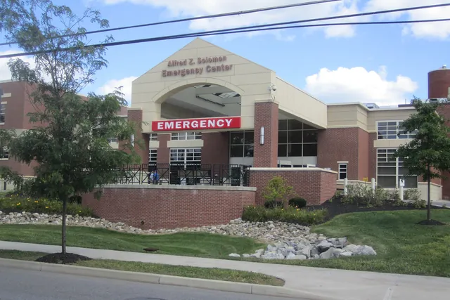 Emergency center entrance of a hospital in Saratoga Springs, New York