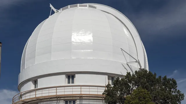 White telescope dome of the Otto Struve Telescope at McDonald Observatory in Texas